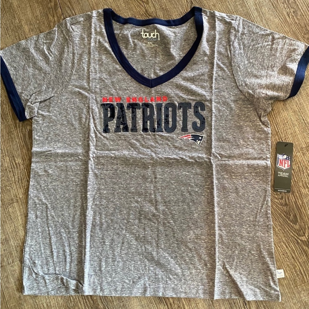 Touch Stadium NFL Team Apparel New England Patriots  Football Shirt womens XXL